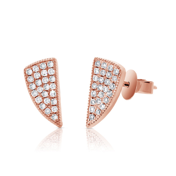 Mini Diamond Horn Stud Earring - The Ear Stylist by Jo Nayor