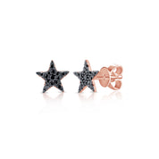 Black Diamond Pave Star Stud Earring - The Ear Stylist by Jo Nayor