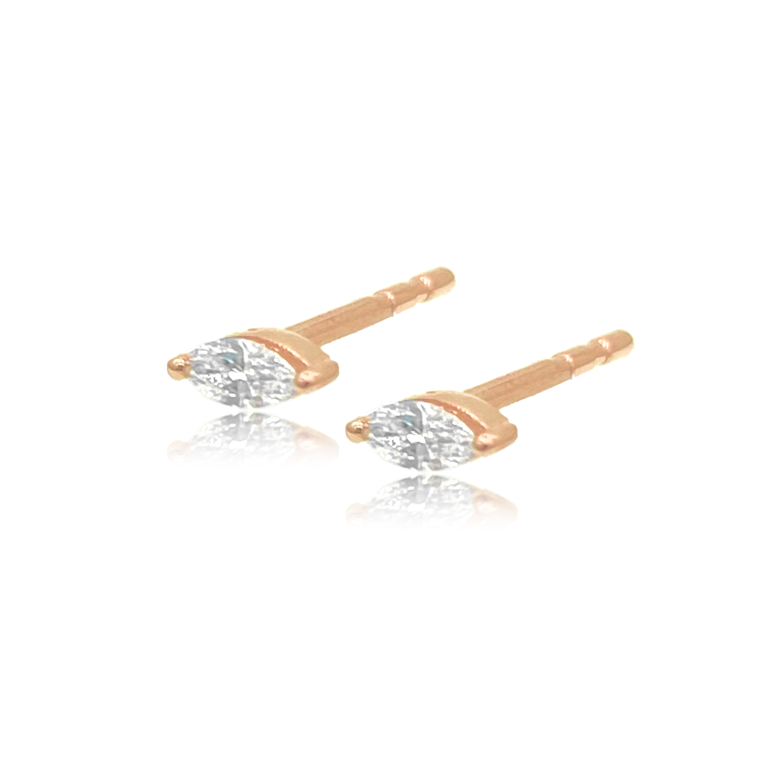 Marquis Diamond Stud Earring - Earrings - Ear Stylist by Jo Nayor