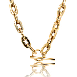 Medium Anchor Link Toggle Necklace - Designer Necklaces - Jo Nayor
