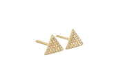 Medium Gold & Diamond Triangle Earring - The Ear Stylist by Jo Nayor