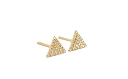 Medium Gold & Diamond Triangle Earring - The Ear Stylist by Jo Nayor