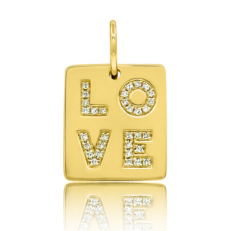 Diamond Mini Love Tag - Designer Necklaces - Jo Nayor Designs