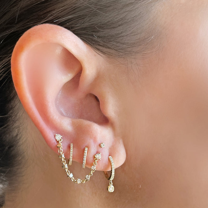 Mini Diamond Draped Studs - Diamond Earrings - Ear Stylist by Jo Nayor