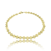 14K Gold Mini Disc Link Anklet - Designer Anklets - Jo Nayor Designs