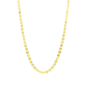 14K Gold Mini Disc Link Necklace - Designer Necklaces - Jo Nayor