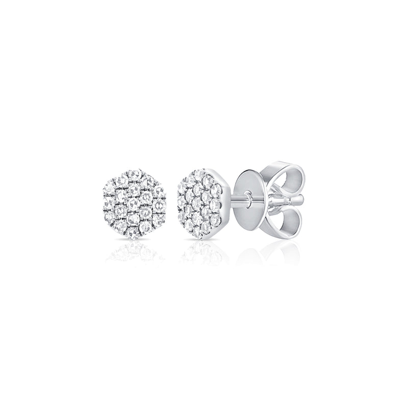 Mini Hexagon Diamond Stud Earring - Designer Earrings - The EarStylist