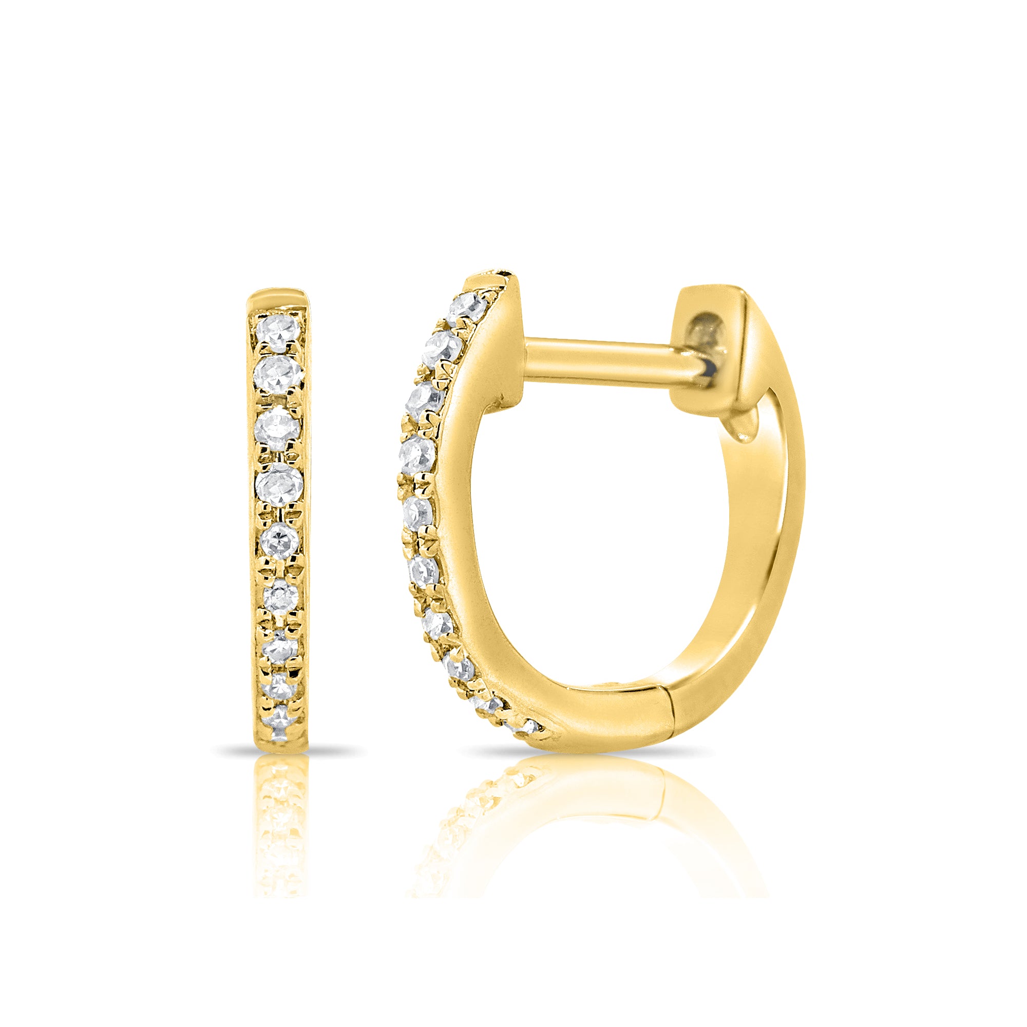Diamond Mini Hoop Earrings - The Ear Stylist by Jo Nayor