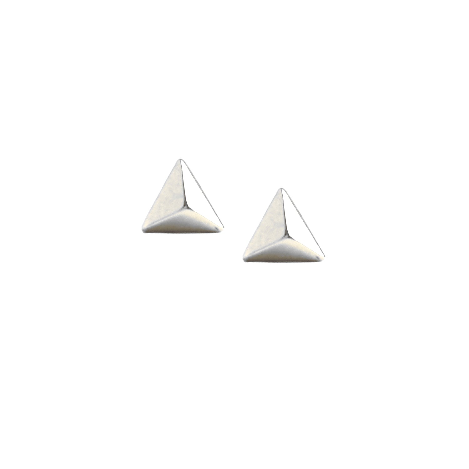 Solid Gold Mini Pyramid Triangle Earring - The Ear Stylist by Jo Nayor