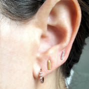 Mini Gold Bar Stud Earring - The Ear Stylist by Jo Nayor
