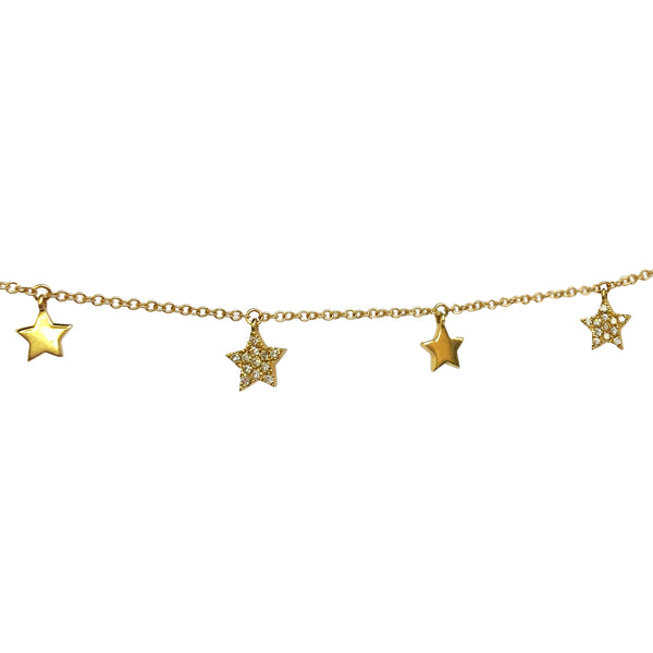 Pave Star Lariat Necklace - The Ear Stylist by Jo Nayor