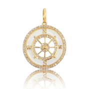 Nautical Compass Diamond Charm - Designer Necklaces - Jo Nayor Designs