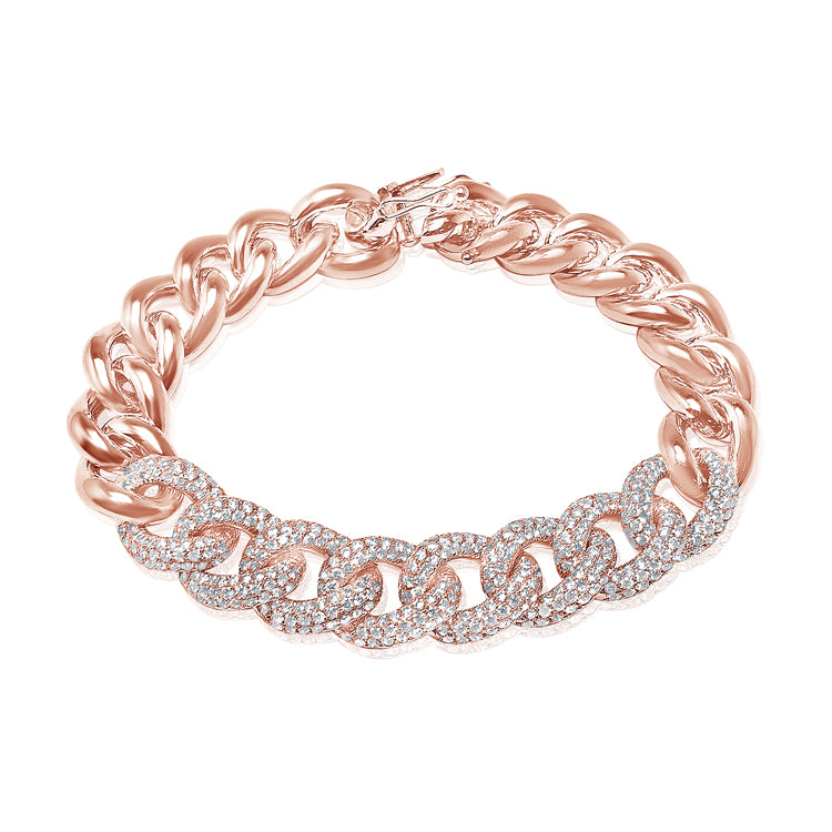 Diamond Curb Link Bracelet - Designer Bracelet - Jo Nayor Designs
