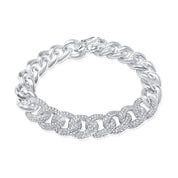 Diamond Curb Link Bracelet - Designer Bracelet - Jo Nayor Designs