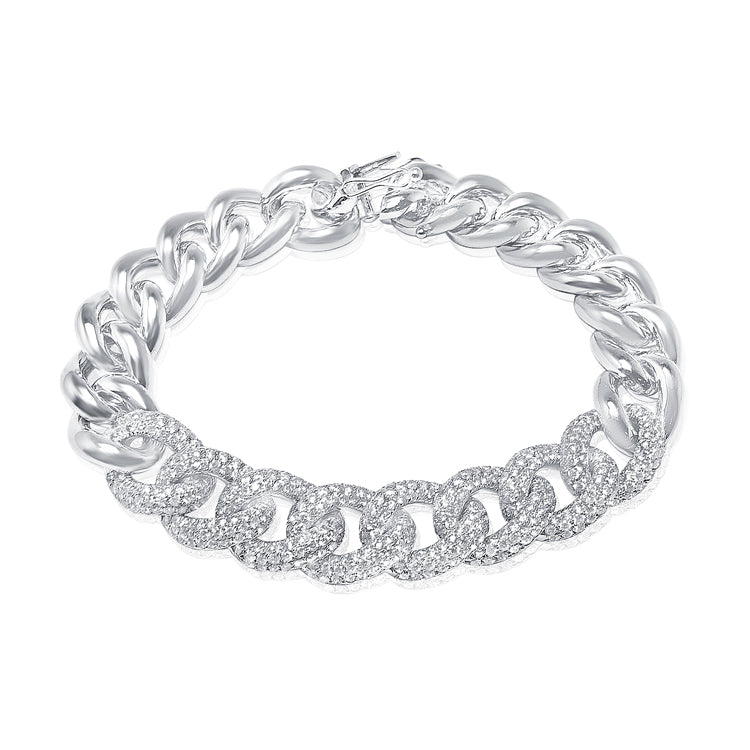 Diamond Curb Link Bracelet - Designer Bracelet - Jo Nayor Designs
