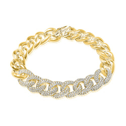 Diamond Curb Link Bracelet - Designer Bracelet - Jo Nayor Designs