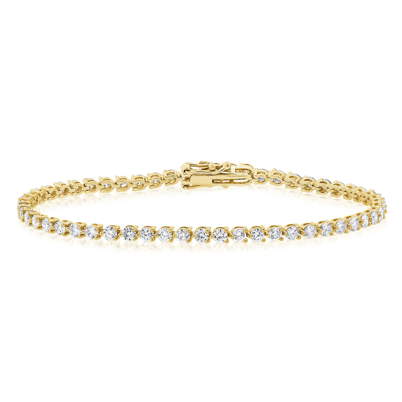 Three Prong Diamond Tennis Bracelet - Bracelets - Jo Nayor Designs