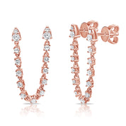 Diamond Draped Studs - Designer Earrings - Ear Stylist by Jo Nayor