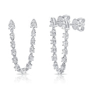Diamond Draped Studs - Designer Earrings - Ear Stylist by Jo Nayor