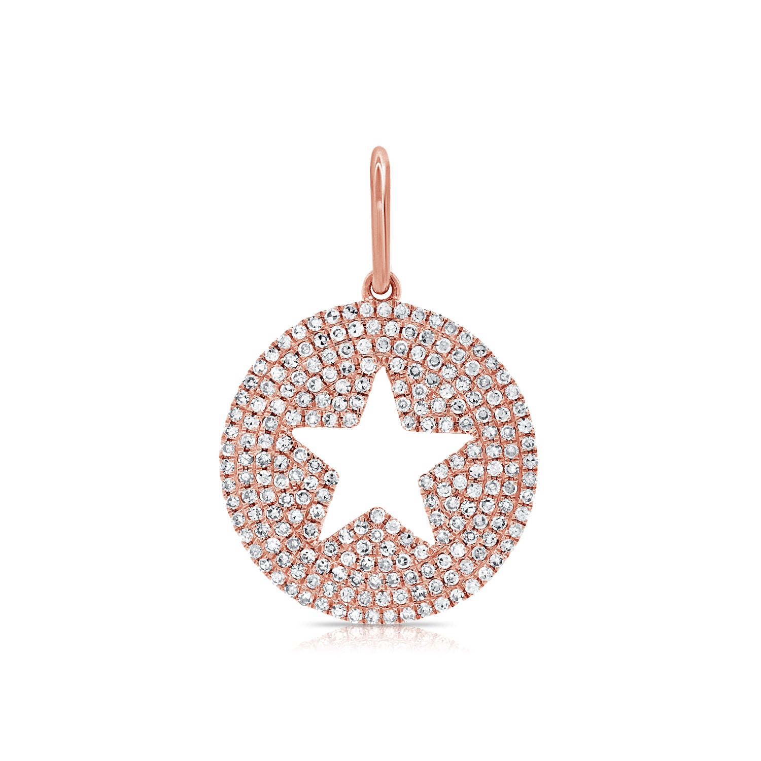 Pave Diamond Star Medallion - Designer Earrings - The EarStylist by Jo Nayor 