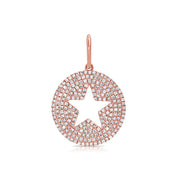 Pave Diamond Star Medallion - Designer Earrings - The EarStylist by Jo Nayor 