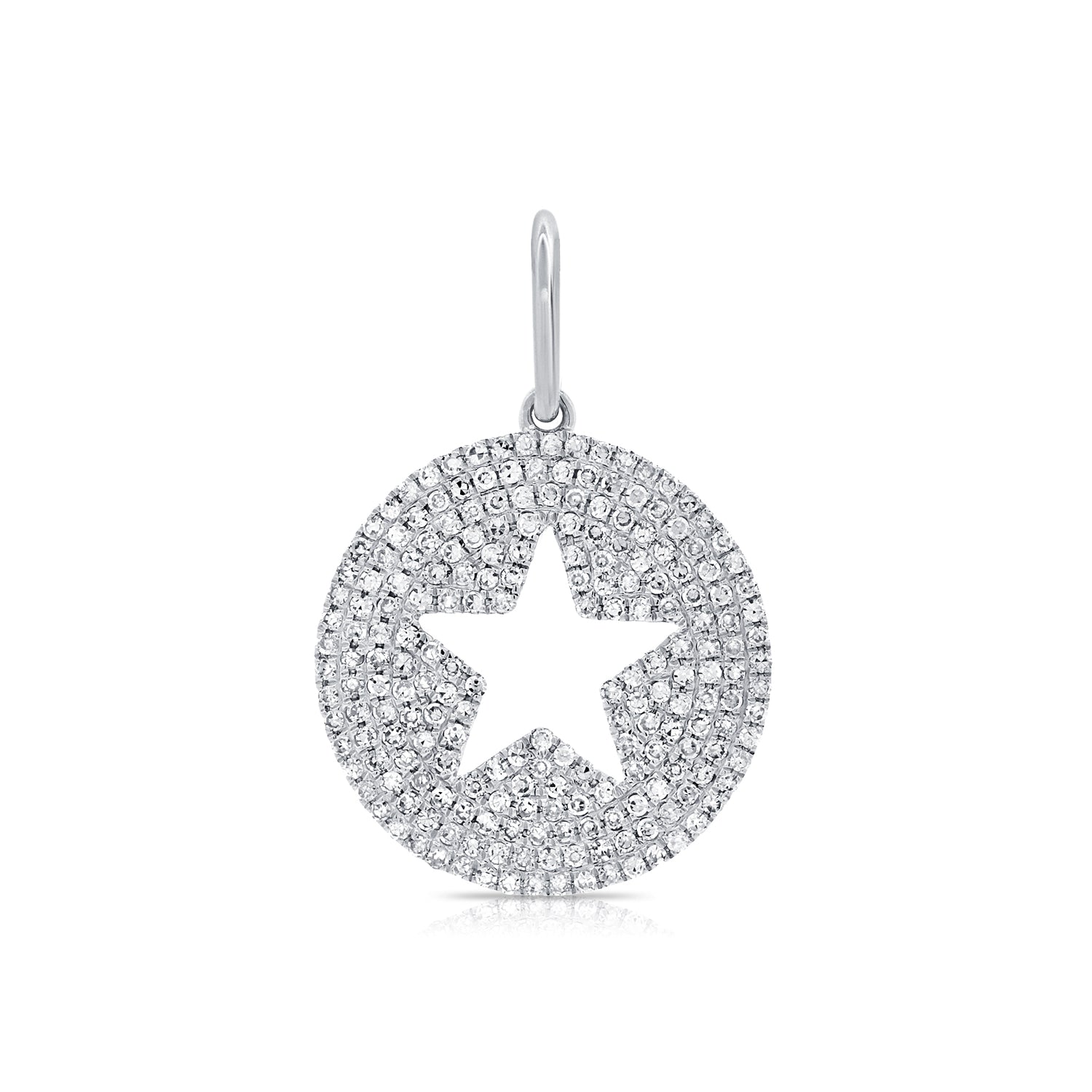 Pave Diamond Star Medallion - Designer Earrings - The EarStylist by Jo Nayor 