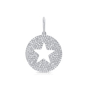 Pave Diamond Star Medallion - Designer Earrings - The EarStylist by Jo Nayor 