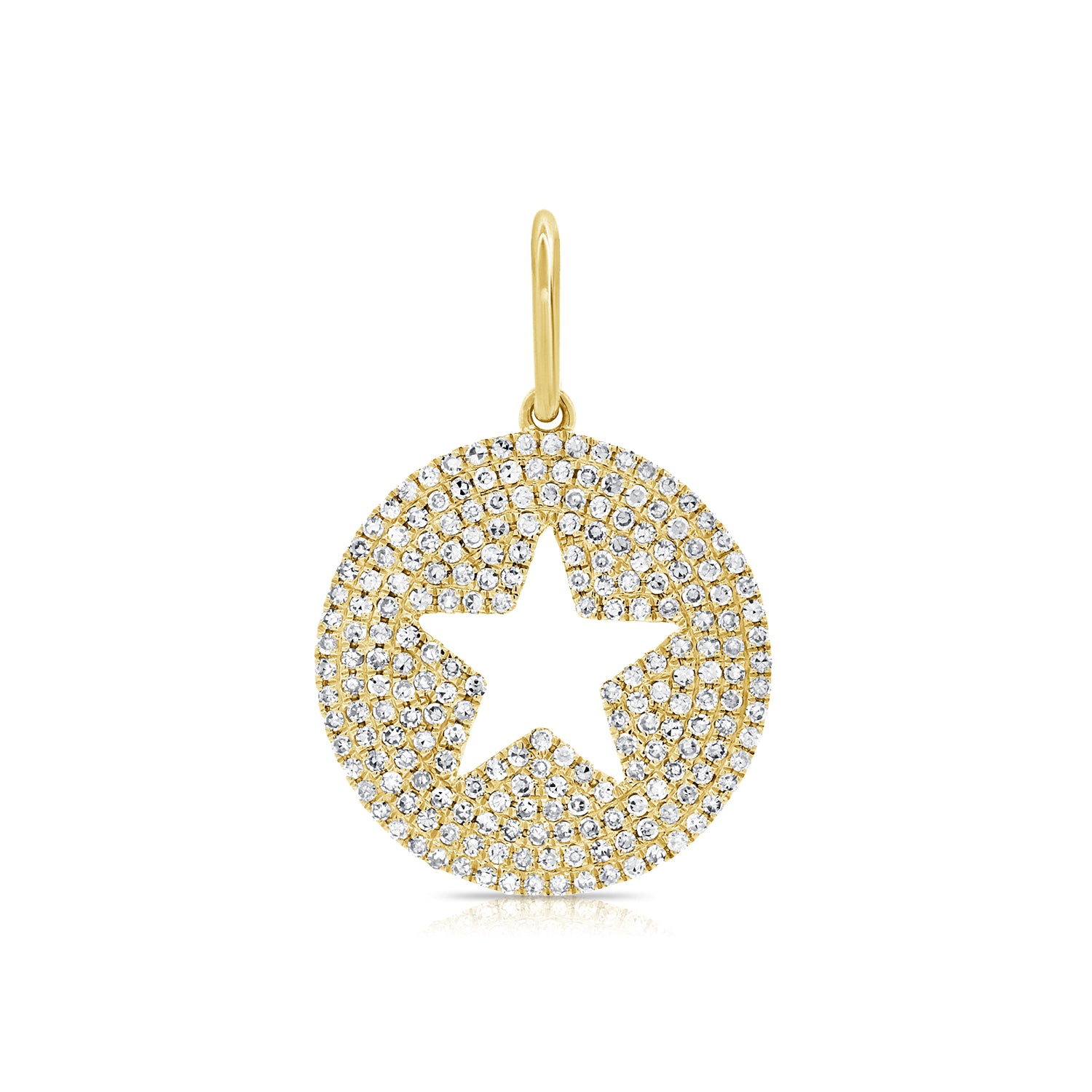 Pave Diamond Star Medallion - Designer Earrings - The EarStylist by Jo Nayor 