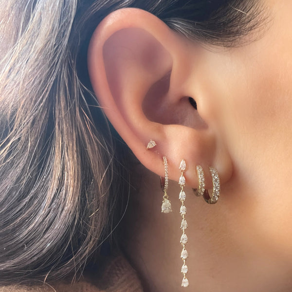 Pearl Diamond Drop Earrings - Earrings - Ear Stylist by Jo Nayor
