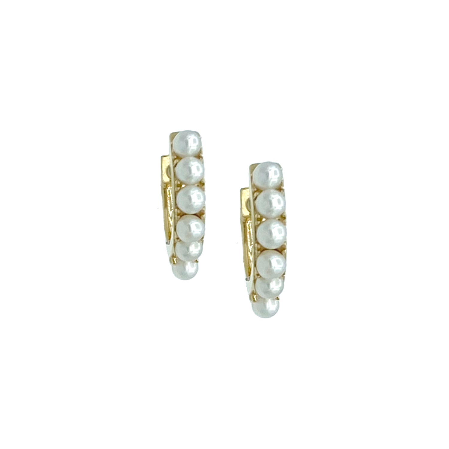 Pearl Eternity Huggie Earring - Designer Earrings - The EarStylist by Jo Nayor 