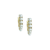 Pearl Eternity Huggie Earring - Designer Earrings - The EarStylist by Jo Nayor 