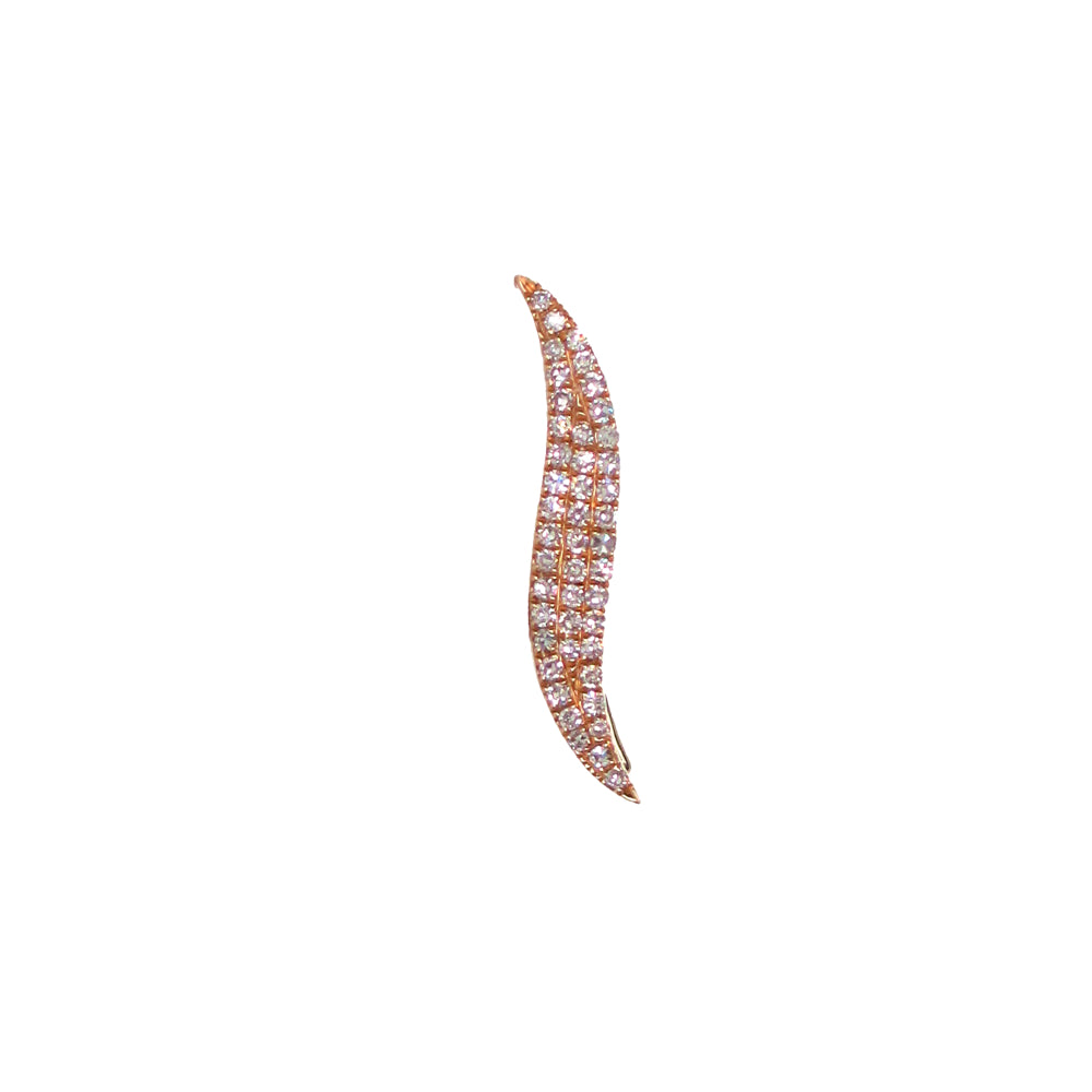 Gold and Diamond Petal Climber - The Ear Stylist by Jo Nayor
