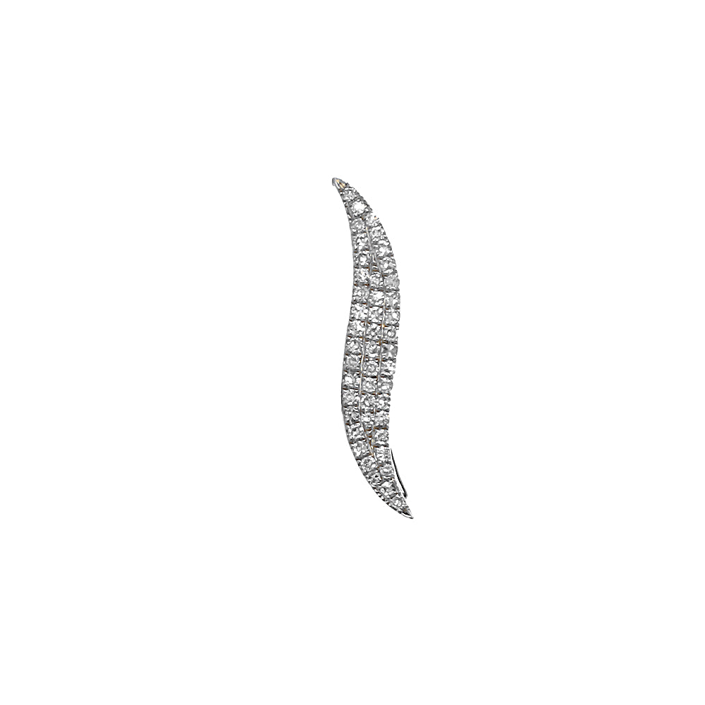 Gold and Diamond Petal Climber - The Ear Stylist by Jo Nayor