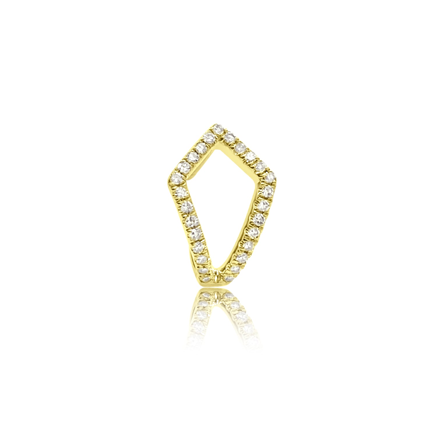 Diamond Pipa Post - Designer Earrings - The Ear Stylist by Jo Nayor