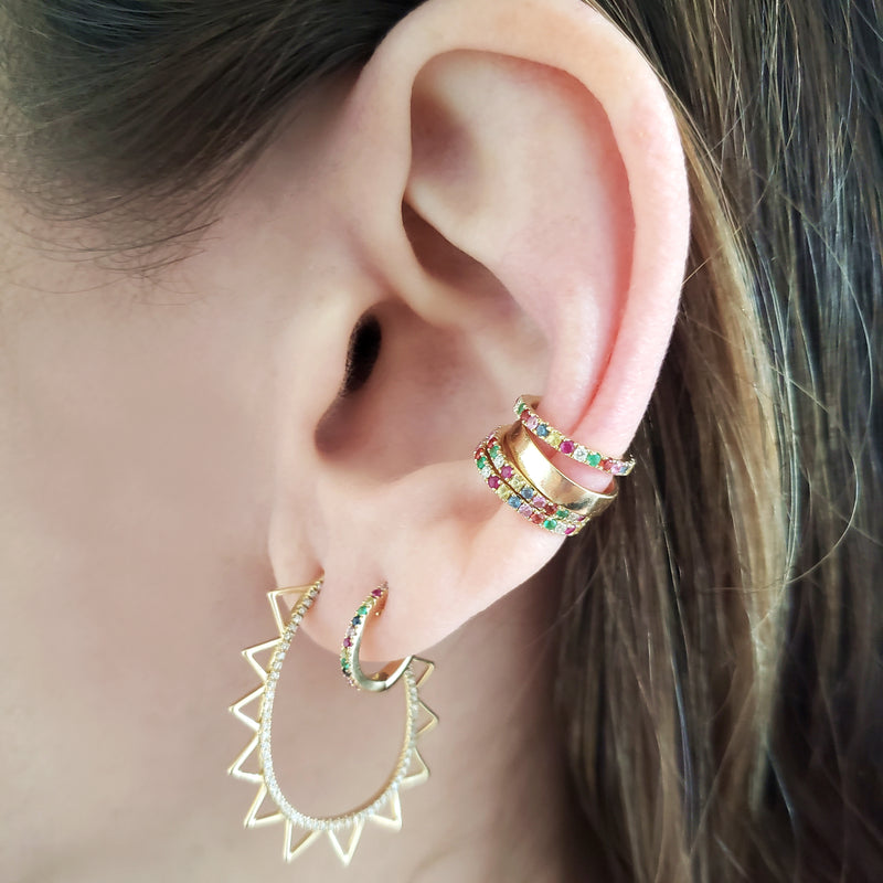 Solid Gold Medium Ear Cuff - The Ear Stylist by Jo Nayor