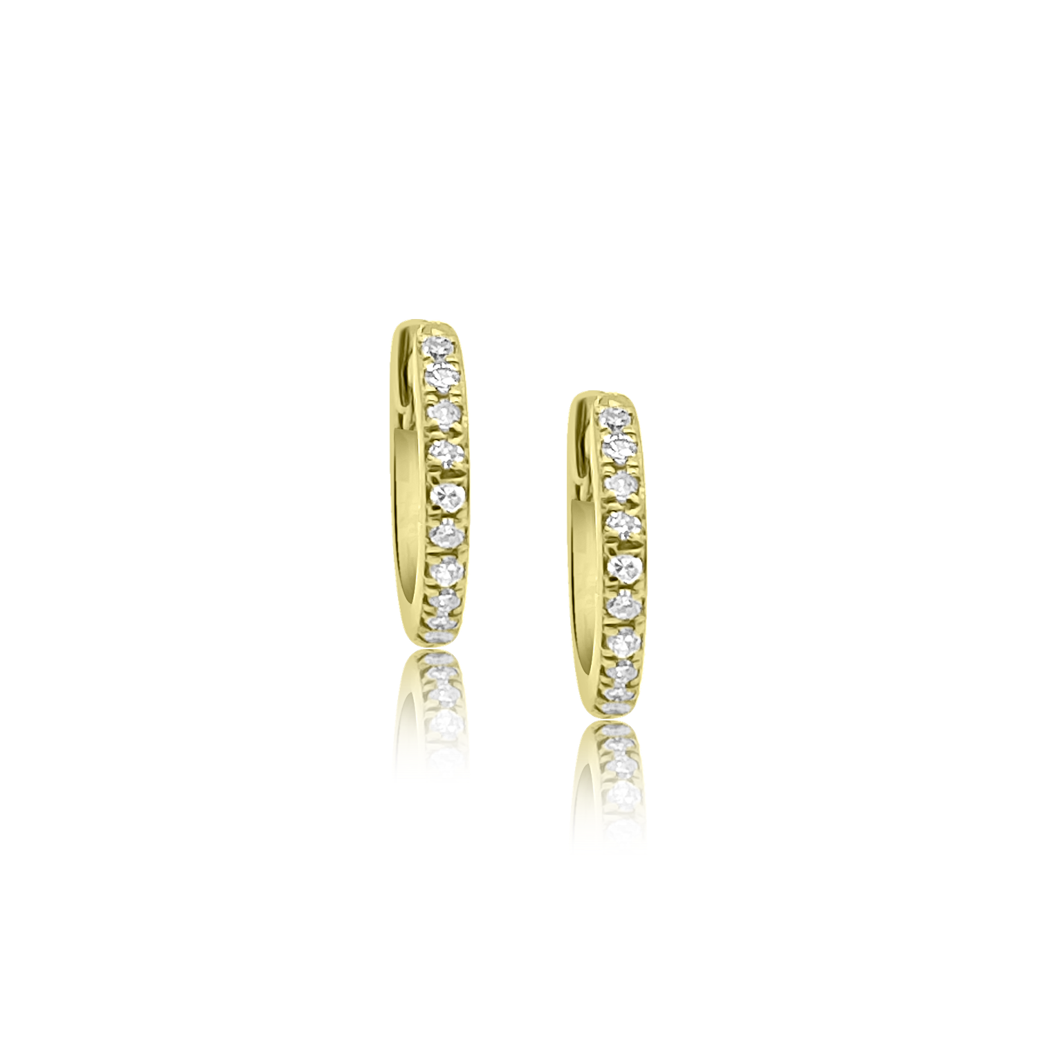 Reversible White & Black Diamond Eternity Hoops Earrings - Ear Stylist
