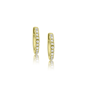 Reversible White & Black Diamond Eternity Hoops Earrings - Ear Stylist