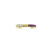 Reversible Diamond & Ruby Eternity Hoops - Gold Earrings - Ear Stylist