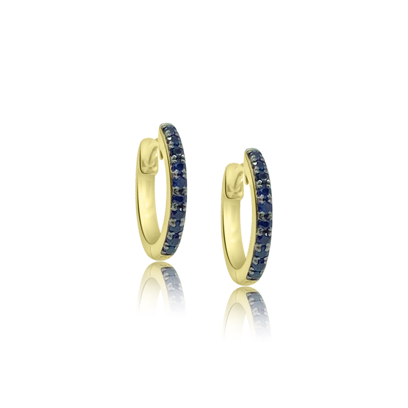 Reversible Diamond & Sapphire Eternity Hoops - Earrings - Ear Stylist