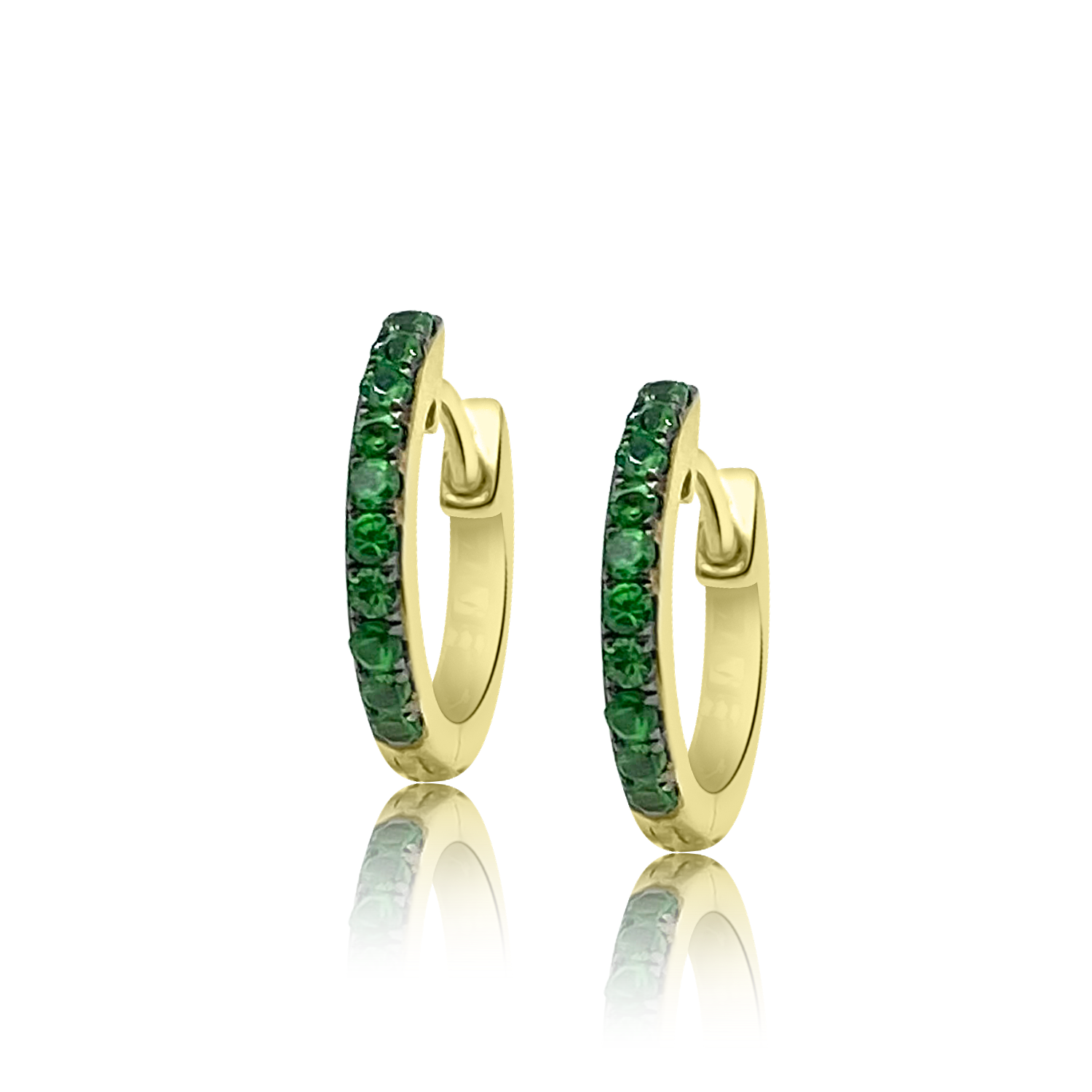 Reversible Diamond & Garnet Eternity Hoops - Earrings - Ear Stylist