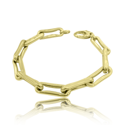 14K Gold Roma Link Bracelet - Designer Bracelet - Jo Nayor Designs