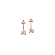 Gold Arrow and Diamond Stud Earring - The Ear Stylist by Jo Nayor
