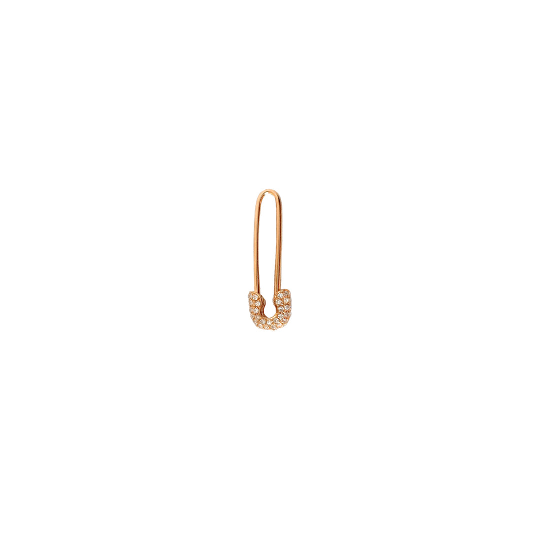 Diamond Safety Pin Earring - The Ear Stylist by Jo Nayor