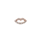 Diamond Open Lips Post Earring - The Ear Stylist by Jo Nayor