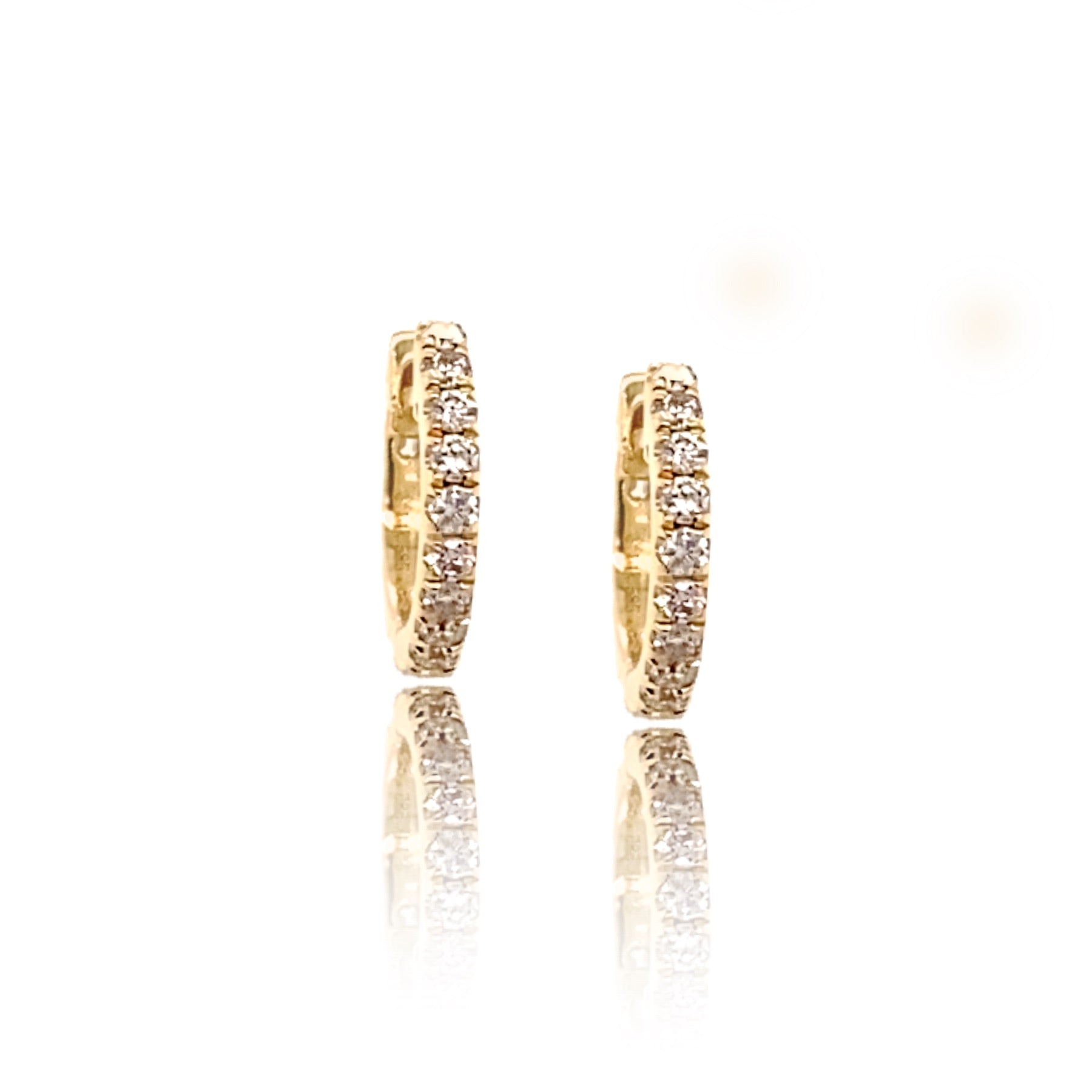 Reversible Round and Baguette Diamond Gemma Hoops - The Ear Stylist