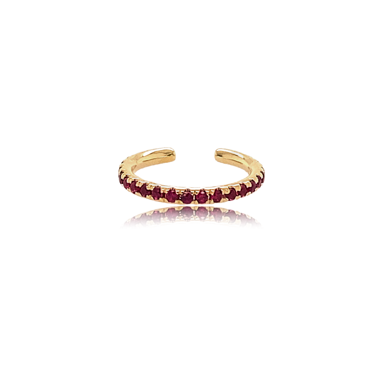 Ruby Ear Cuff- Designer Earrings - The Ear Stylist by Jo Nayor