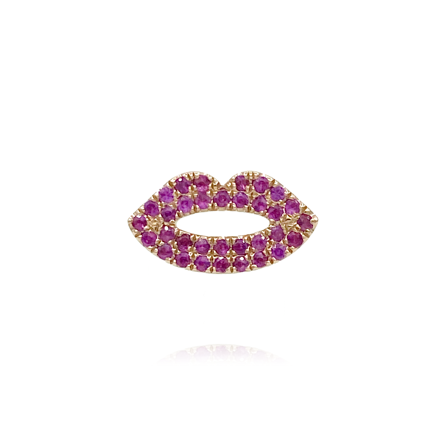 Ruby Lips Stud Earring -Designer Earrings - Ear Stylist by Jo Nayor