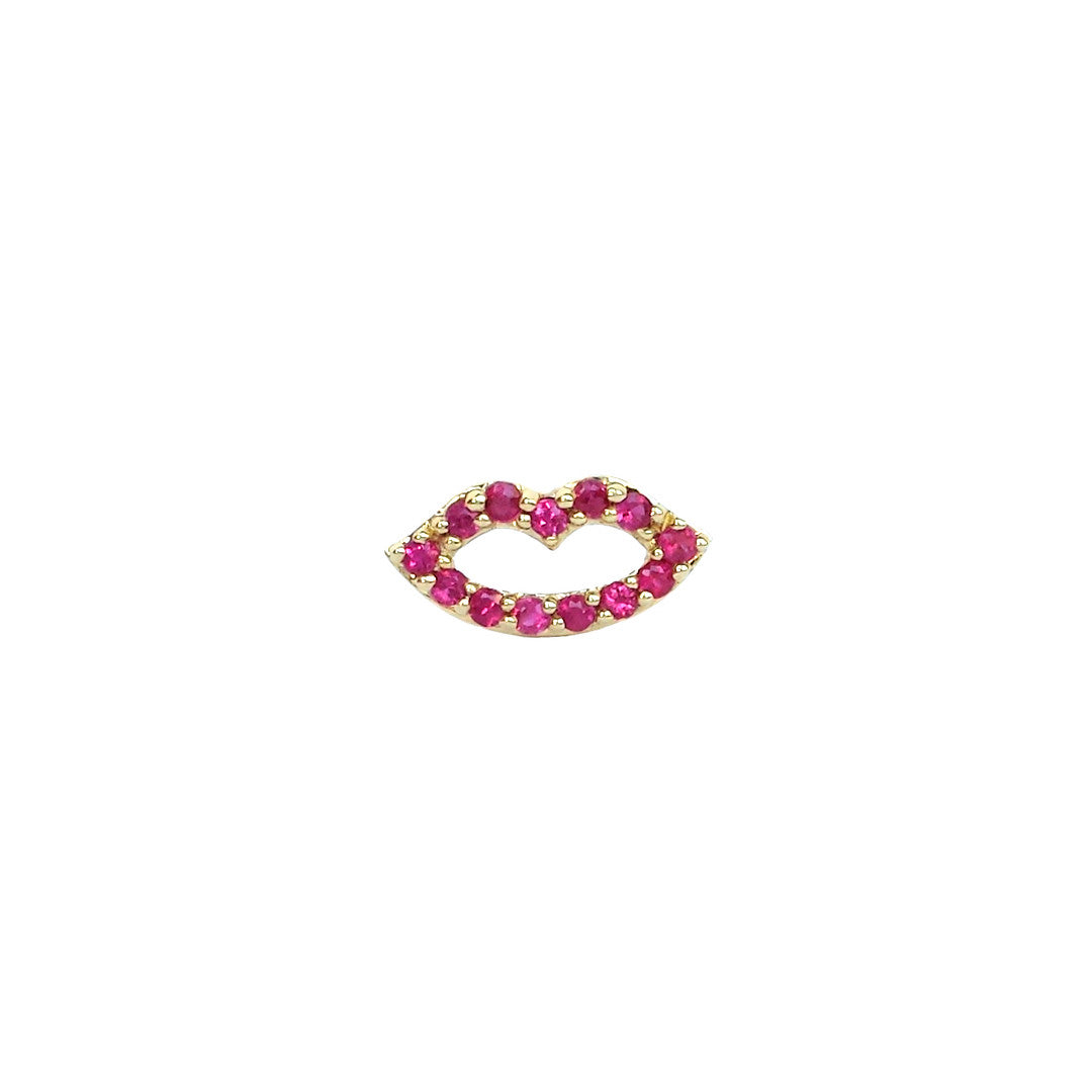 Ruby Lips Post Earring - The Ear Stylist by Jo Nayor