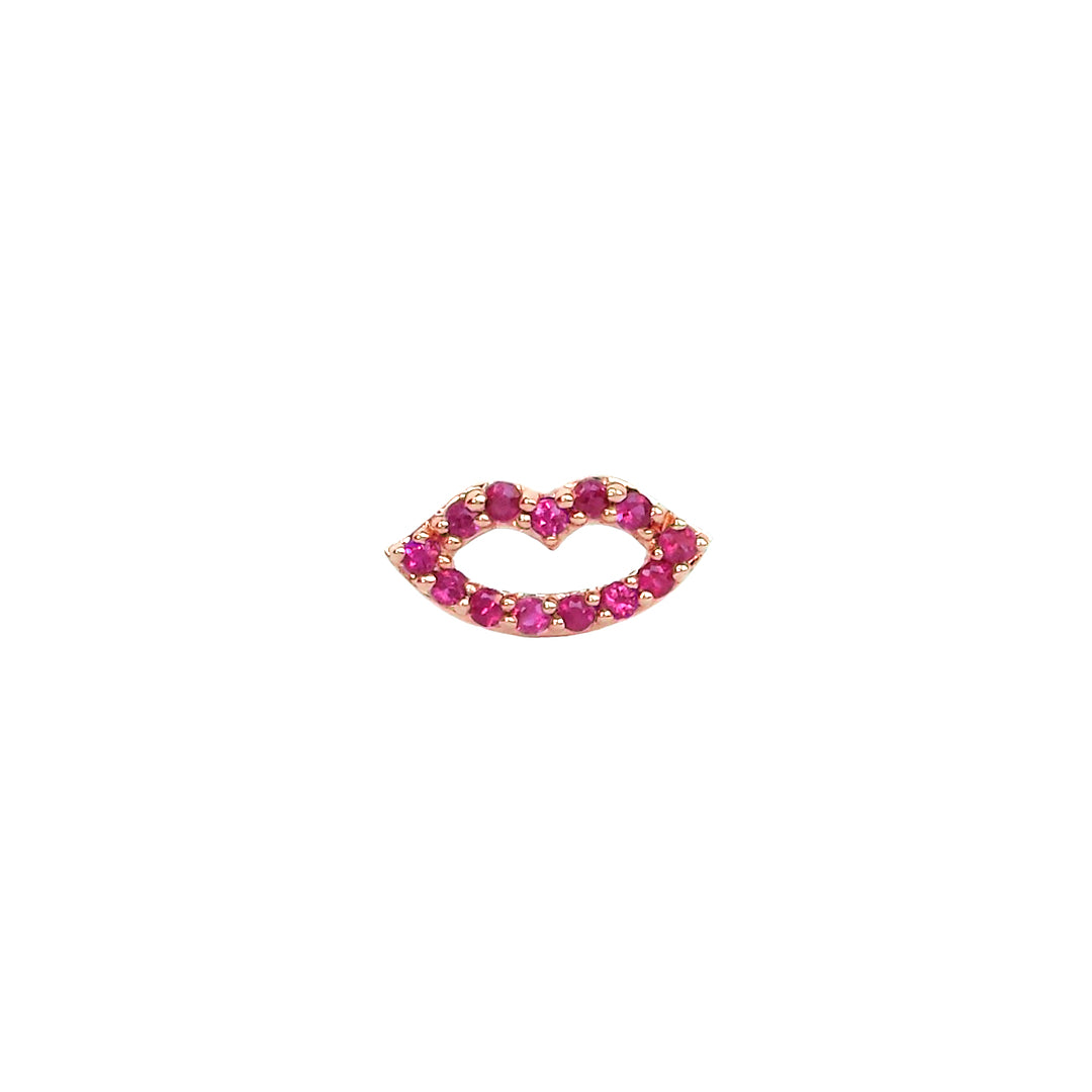Ruby Lips Post Earring - The Ear Stylist by Jo Nayor