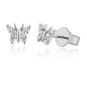 Small Diamond Butterfly Stud Earring - The Ear Stylist by Jo Nayor
